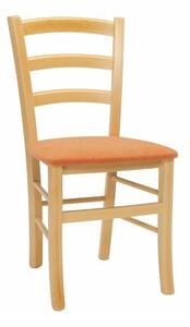 Dřevěná jídelní židle Stima PAYSANE LÁTKA – buk, čalouněný sedák, nosnost 155 kg