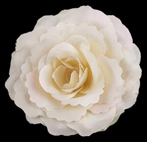 Umělý květ růže Ø8 cm barva 1 krémová světlá, 2 ks