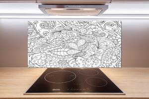 Skleněný panel do kuchynské linky Ornamenty pl-pksh-100x50-f-122077054