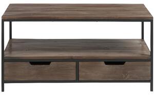 Hnědý dřevěný konferenční stolek J-line Conrad 120 x 50 cm
