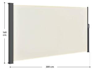 Juskys Boční markýza Dubaj 300 x 160 cm - béžová