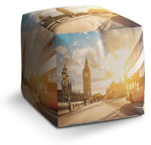Sablio Taburet Cube Londýn Big Ben : 40x40x40 cm