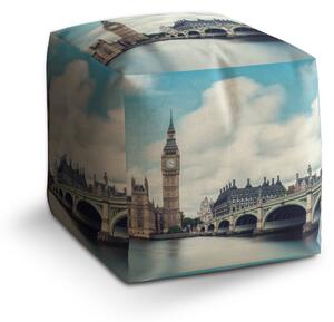 Sablio Taburet Cube Londýn Bridge: 40x40x40 cm