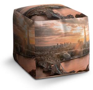 Sablio Taburet Cube Londýn City of London: 40x40x40 cm