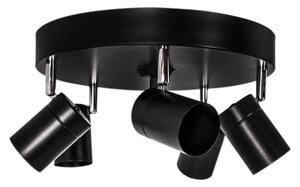 ByRydens 4200730-4002 - Bodové svítidlo CORRECT 5xGU10/7W/230V černá pr. 30 cm