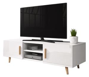 TV stolek/skříňka Santos 2 (bílý lesk + bílá matná). 780491