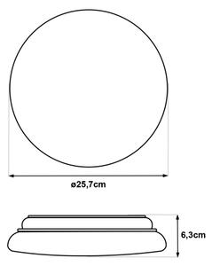 LED Stropní svítidlo se senzorem pohybu LENA LED/12W/230V pr. 25,7 cm bílá