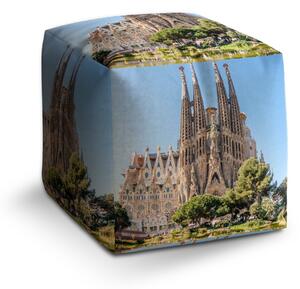 Sablio Taburet Cube Barcelona Sagrada Familia: 40x40x40 cm