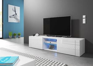 TV stolek/skříňka Hee (bílý lesk + bílá matná). 780521