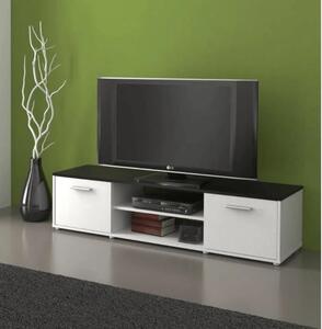 TEMPO TV stolek, bílá / černá, ZUNO NEW 01
