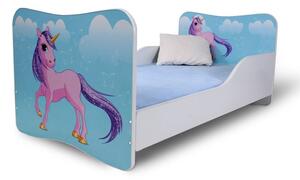 Dětská postel JEDNOROŽEC modrý 180x80 cm + matrace ZDARMA