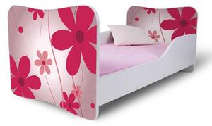 Dětská postel KVĚTY 180x80 cm + matrace ZDARMA