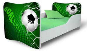 Dětská postel FOTBAL zelená 160x80 cm + matrace ZDARMA