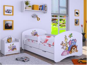 Dětská postel se šuplíkem 160x80cm SAFARI - bílá