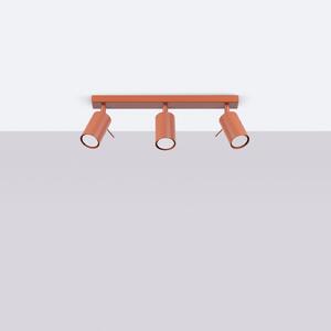 Bodové svítidlo Ring, 3x oranžové kovové stínítko, (možnost polohování)