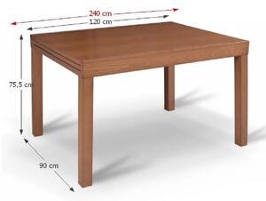 Jídelní stůl rozkládací 120x90 cm v moderním dřevěném provedení třešeň FARO