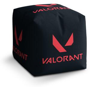 Sablio Taburet Cube VALORANT Black: 40x40x40 cm