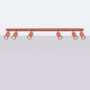 Bodové svítidlo Ring, 6x oranžové kovové stínítko, (možnost polohování)