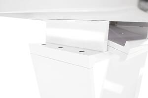 Jídelní rozkládací stůl 220x90cm v barvě lesklé bílé TK2088