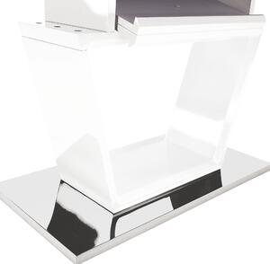 Jídelní rozkládací stůl 220x90cm v barvě lesklé bílé TK2088