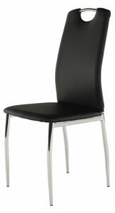 Jídelní židle z ekokůže v černé barvě TK2031