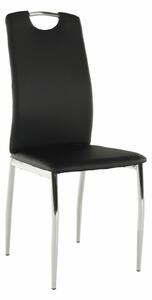 Jídelní židle z ekokůže v černé barvě TK2031