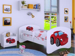 Dětská postel bez šuplíku 160x80cm RED CAR - bílá