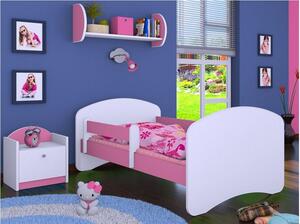 Dětská postel bez šuplíku 160x80cm BEZ MOTIVU - růžová