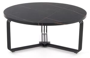 Konferenční stolek ANTICA L, 80x36x80, černý mramor/černá