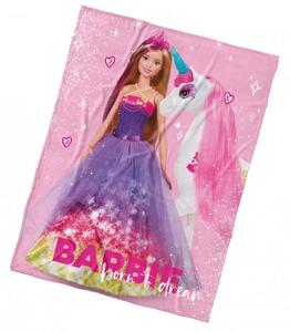 Carbotex Dětská deka Barbie a Kouzelný Jednorožec 130x170 cm