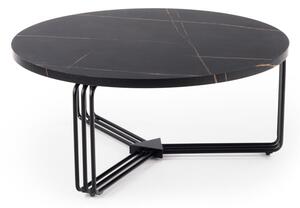 Konferenční stolek FRIDRICH L, 80x36x80, černý mramor/černá