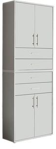 SKŘÍŇ NA ŠANONY, šedá, bílá, 84,4/227,2/33 cm MID.YOU - Online Only kancelářský nábytek, Online Only