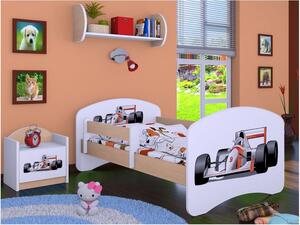 Dětská postel bez šuplíku 180x90cm FORMULE F1 - světlá hruška