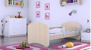 Dětská postel 180x90 cm - MLÉČNÝ DUB