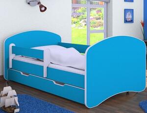 Dětská postel se šuplíkem 160x80 cm - MODRÁ