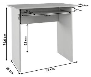 Psací stůl 82x50cm v bílém provedení TK2077
