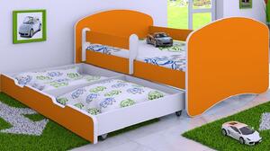 Dětská postel se šuplíkem 160x80 cm - ORANŽOVÁ