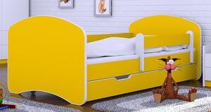 Dětská postel se šuplíkem 180x90 cm - ŽLUTÁ