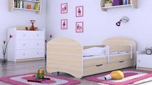 Dětská postel se šuplíkem 160x80 cm - MLÉČNÝ DUB
