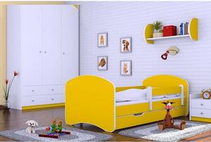 Dětská postel se šuplíkem 160x80 cm - ŽLUTÁ