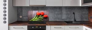 Panel do kuchyně Červené tulipány pl-pksh-100x50-f-137777387