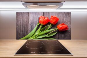 Panel do kuchyně Červené tulipány pl-pksh-100x50-f-137777387