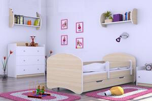 Dětská postel se šuplíkem 140x70 cm - MLÉČNÝ DUB