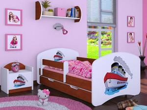 Dětská postel se šuplíkem 160x80cm LODIČKA - kalvados