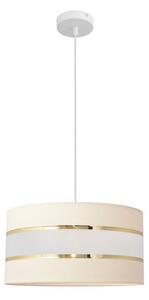 Helam Lustr na lanku HELEN 1xE27/60W/230V pr. 40 cm krémová/zlatá HE1271
