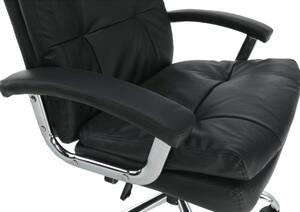 Kancelářská židle s houpacím mechanismem černá ekokůže GILBERT