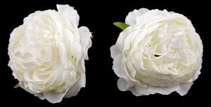 Umělý květ růže Ø7,5 cm barva 1 krémová nejsvět., 2 ks