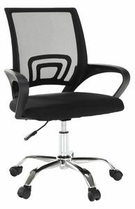 TEMPO Kancelářská židle, černá/černá, DEX 4 NEW