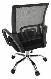 TEMPO Kancelářská židle, síťovina černá / černá, DEX 2 NEW
