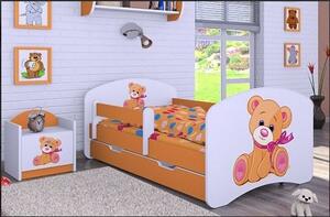 Dětská postel se šuplíkem 160x80cm MÉĎA - oranžová